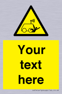 Custom warning run over by operator controlled machine